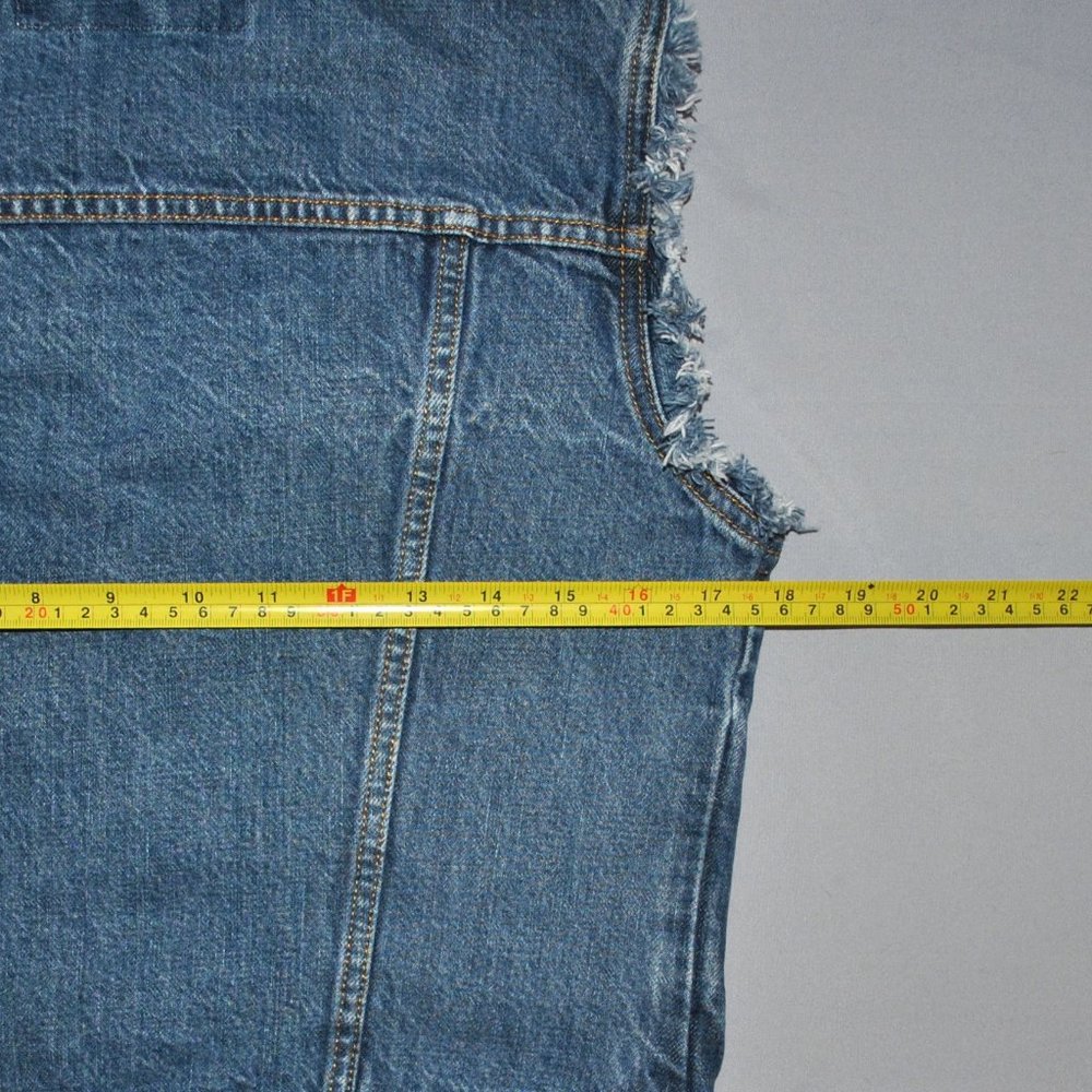 Vintage Express Bleus Jean Vest Size Medium 90s Y2K - Picture 8 of 9
